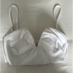 White Zara Sweetheart neckline crop top new with tags